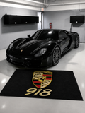 Porsche 918 Garage Floor Mat 5x7 FT (60x87 Inches) Premium Showroom Rug Wall Decor