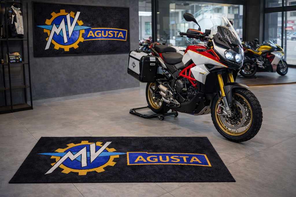 MV AGUSTA Motorcycle Garage Mat – Premium Garage Floor Protection 32x87 Inch