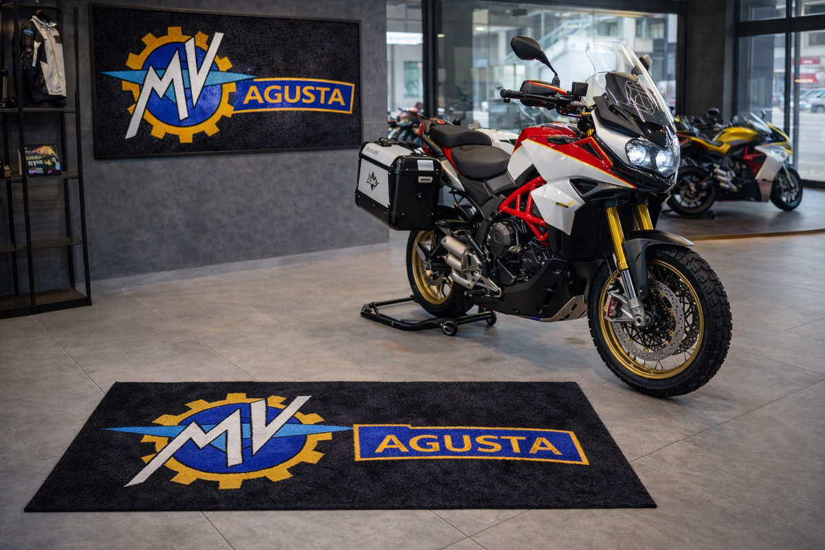 MV AGUSTA Motorcycle Garage Mat – Premium Garage Floor Protection 32x87 Inch