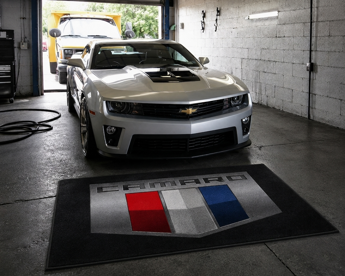 Camaro Garage Floor Mat 5x7 FT (60x87 Inches)