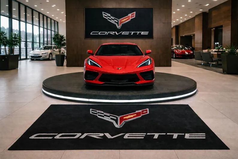 Corvette Garage Floor Mat 5x7 FT (60x87 Inches)