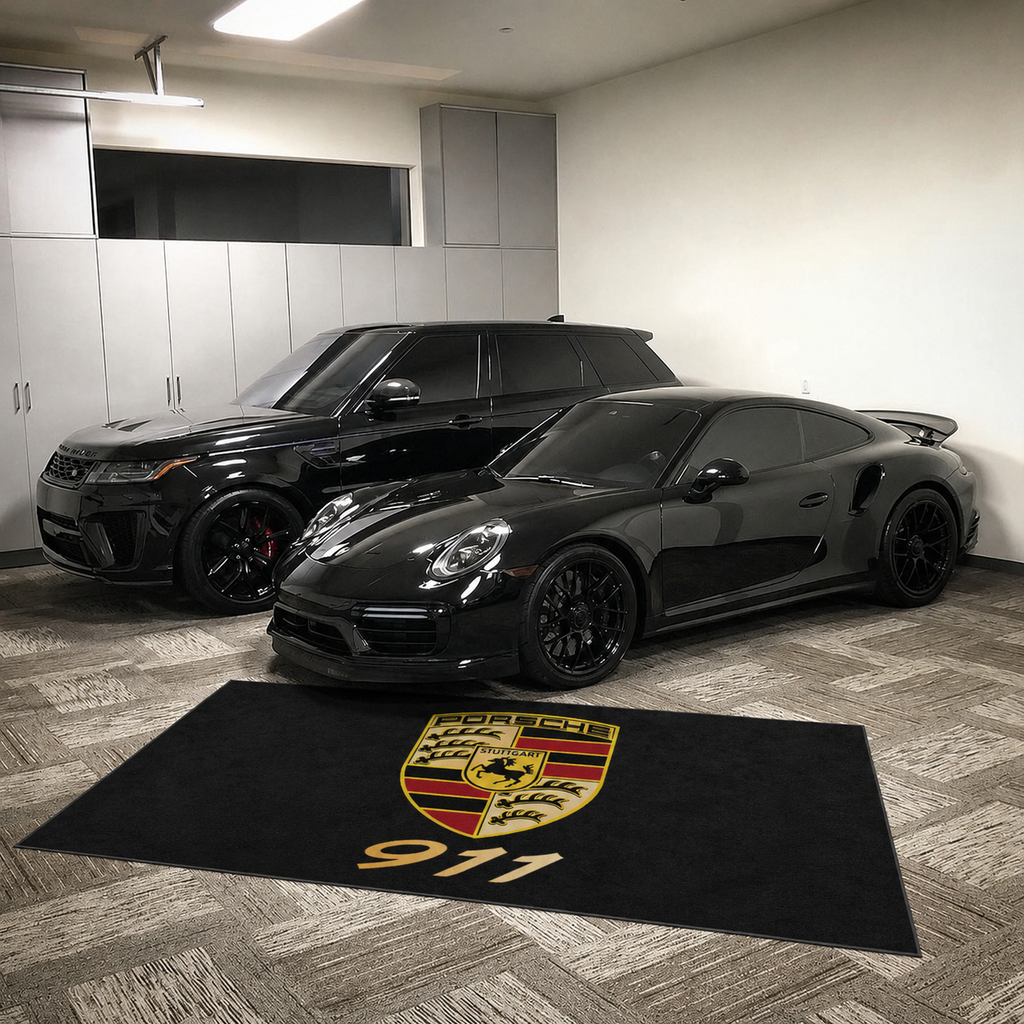 Porsche 911 Garage Floor Mat 5x7 FT (60x87 Inches)