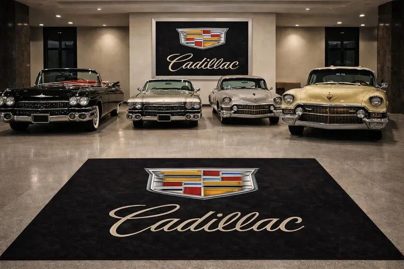 Cadillac Garage Floor Mat 5x7 FT (60x87 Inches)