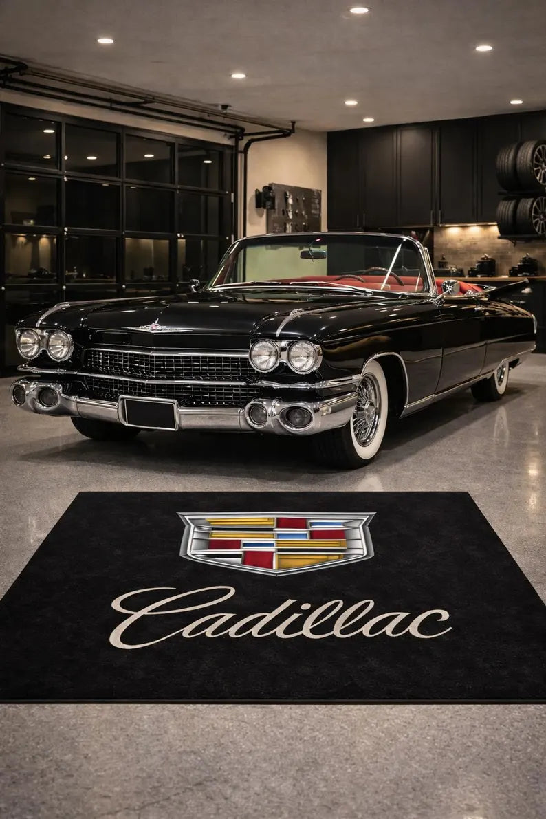 Cadillac Garage Floor Mat 5x7 FT (60x87 Inches)