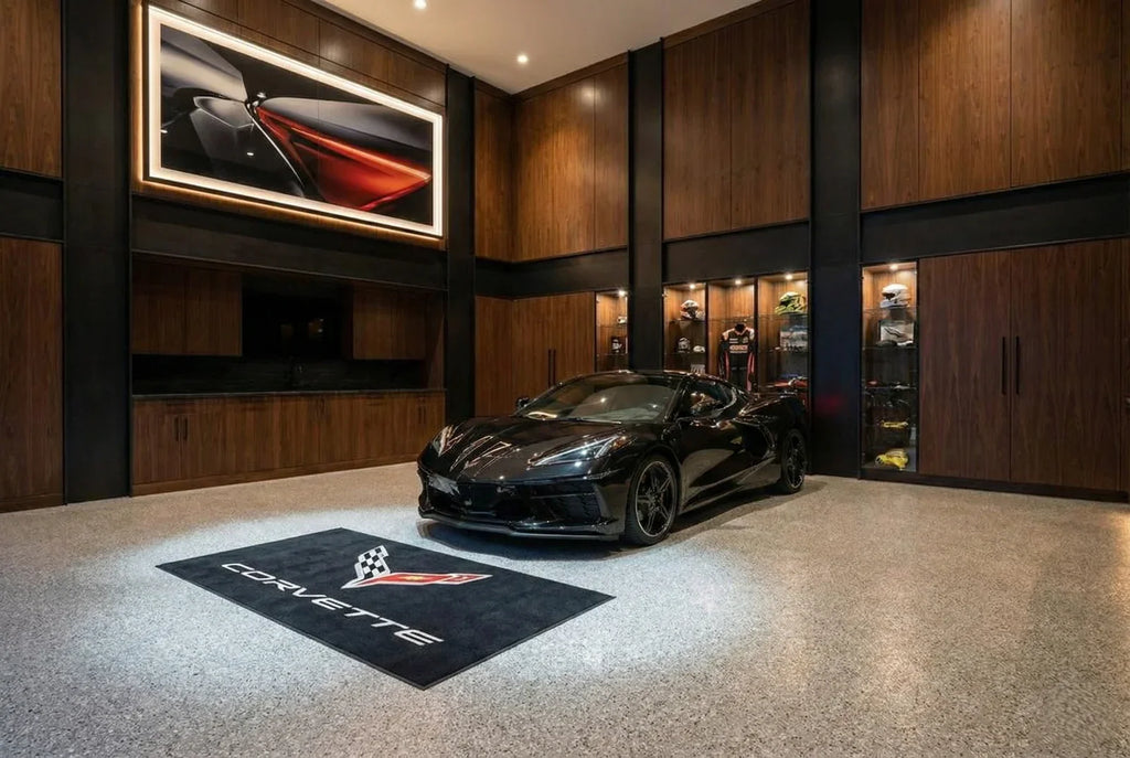 Corvette Garage Floor Mat 5x7 FT (60x87 Inches)