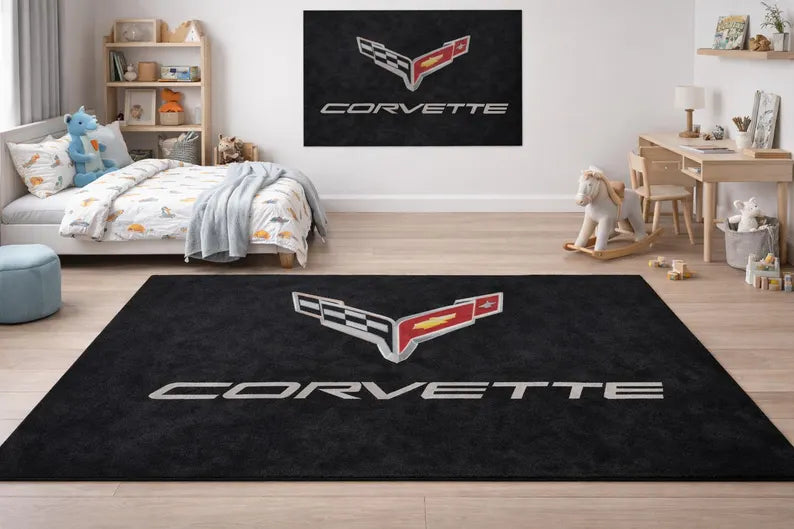 Corvette Garage Floor Mat 5x7 FT (60x87 Inches)