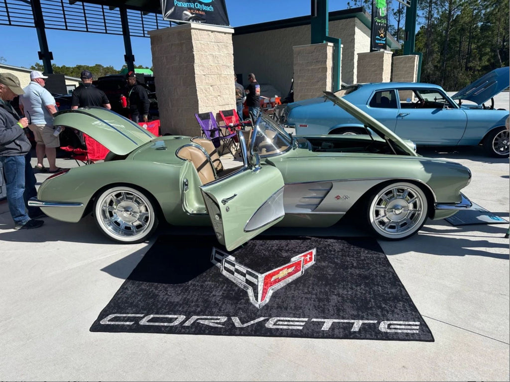 Corvette Garage Floor Mat 5x7 FT (60x87 Inches)