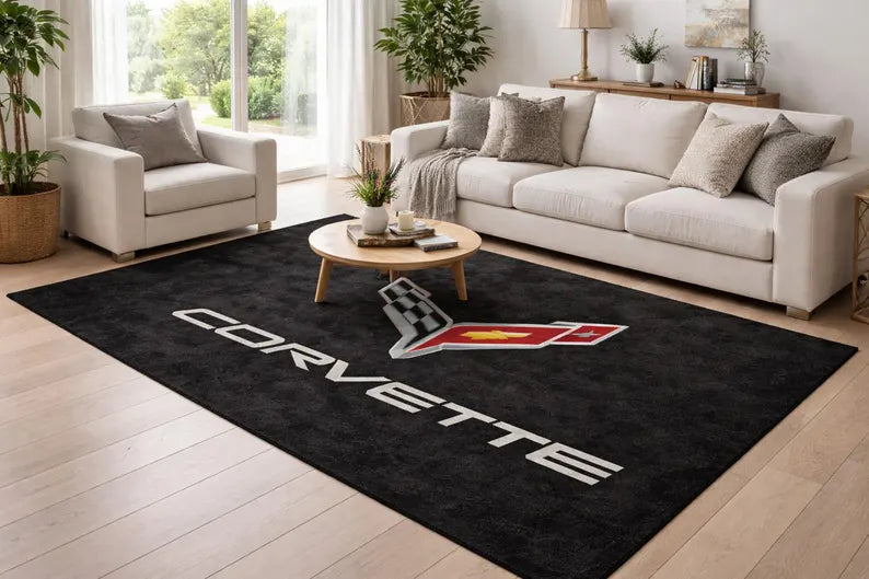 Corvette Garage Floor Mat 5x7 FT (60x87 Inches)