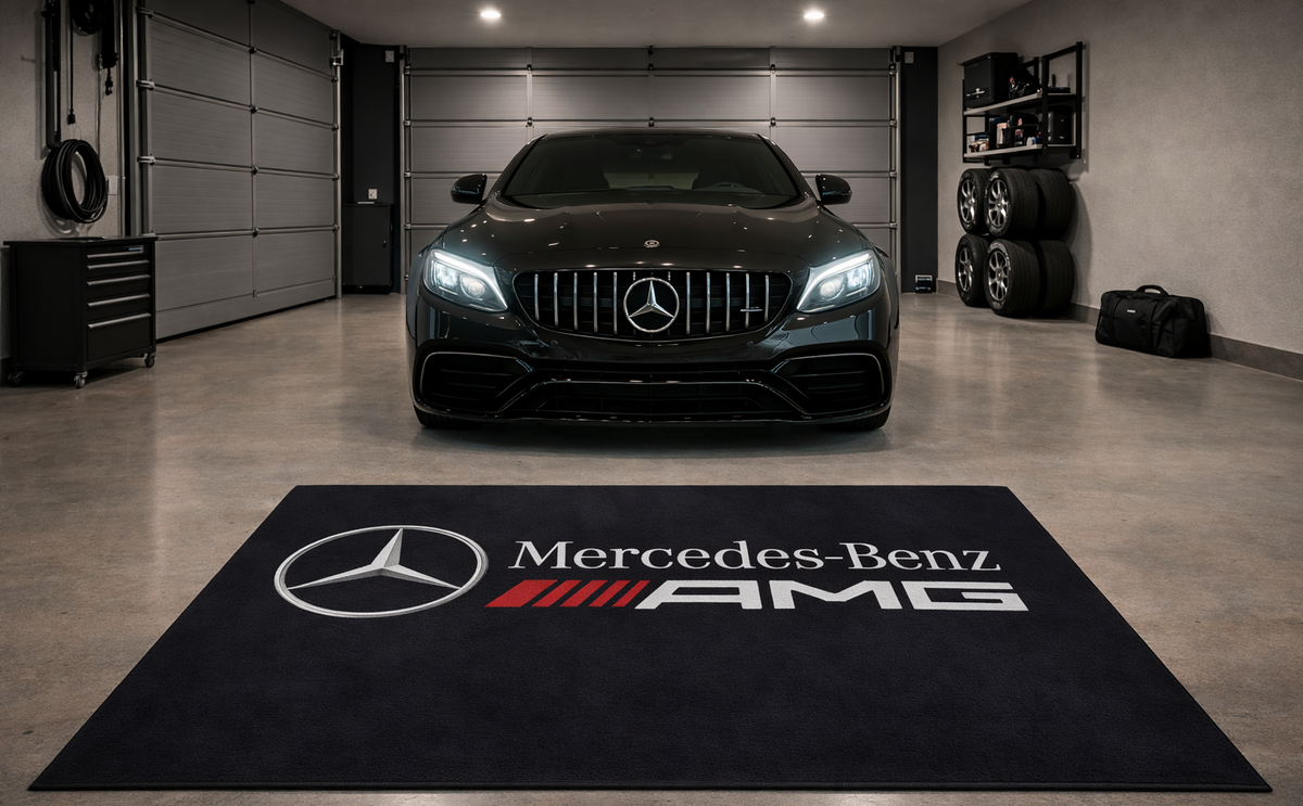 Mercedes Benz Garage Floor Mat 5x7 FT (60x87 Inches)