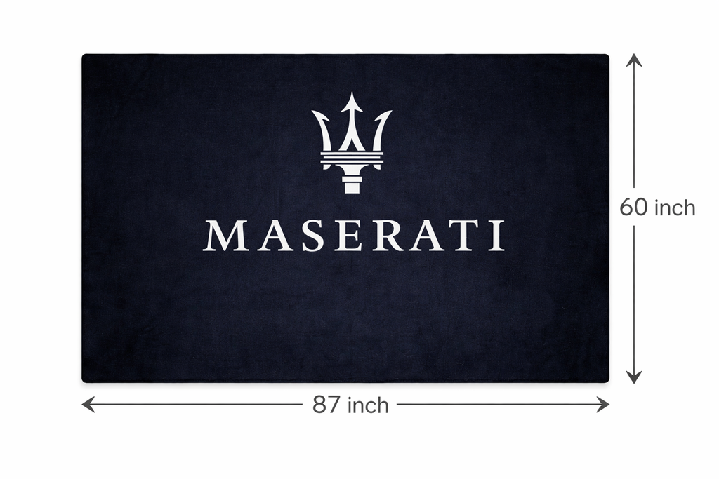 Maserati Garage Floor Mat 5x7 FT (60x87 Inches)