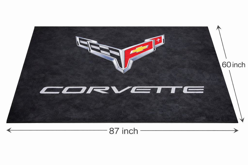 Corvette Garage Floor Mat 5x7 FT (60x87 Inches)