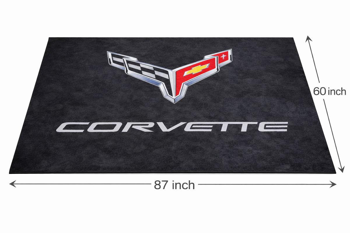Corvette Garage Floor Mat 5x7 FT (60x87 Inches)