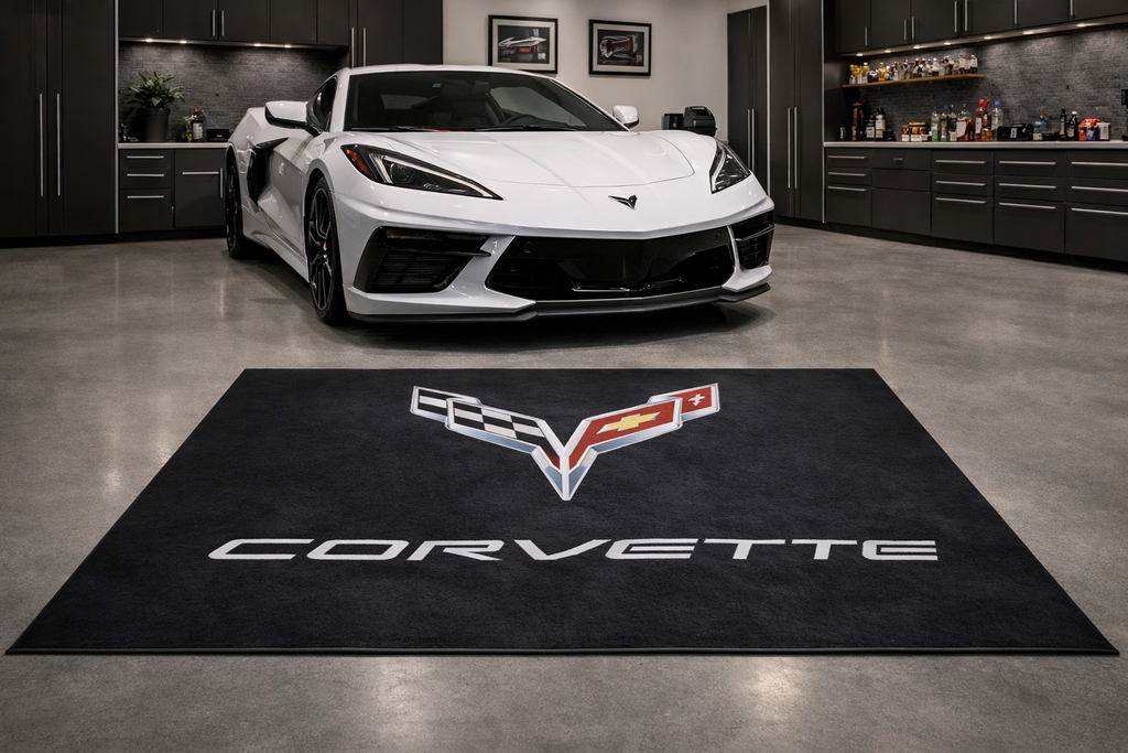 Corvette Garage Floor Mat 5x7 FT (60x87 Inches)