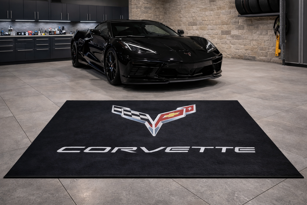 Corvette Garage Floor Mat 5x7 FT (60x87 Inches)