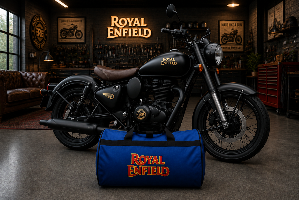 Royal Enfield Motorcycle Duffel Bag – Premium Travel & Riding Gear Bag