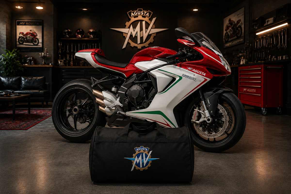 MV Agusta Motorcycle Duffel Bag – Premium Travel & Riding Gear Bag