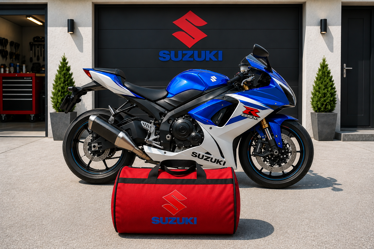 Suzuki Motorcycle Duffel Bag – Premium Travel & Riding Gear Bag