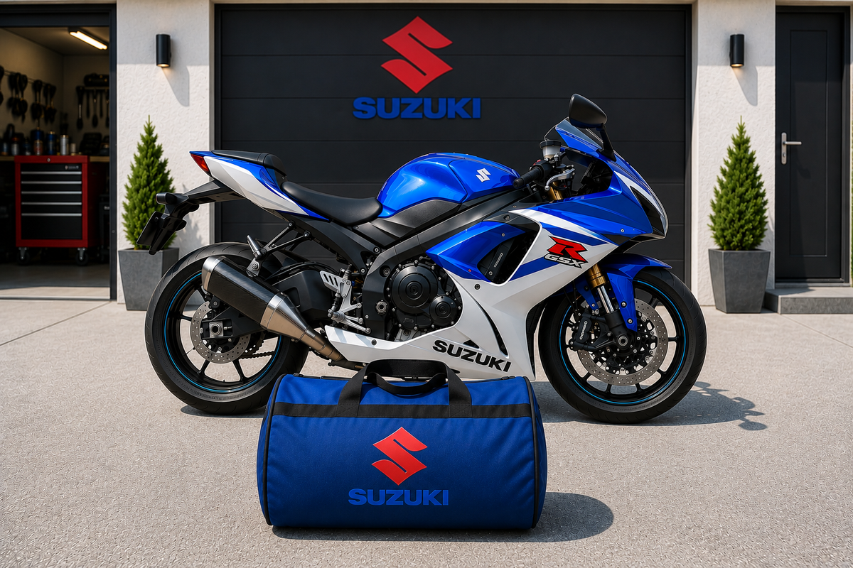 Suzuki Motorcycle Duffel Bag – Premium Travel & Riding Gear Bag