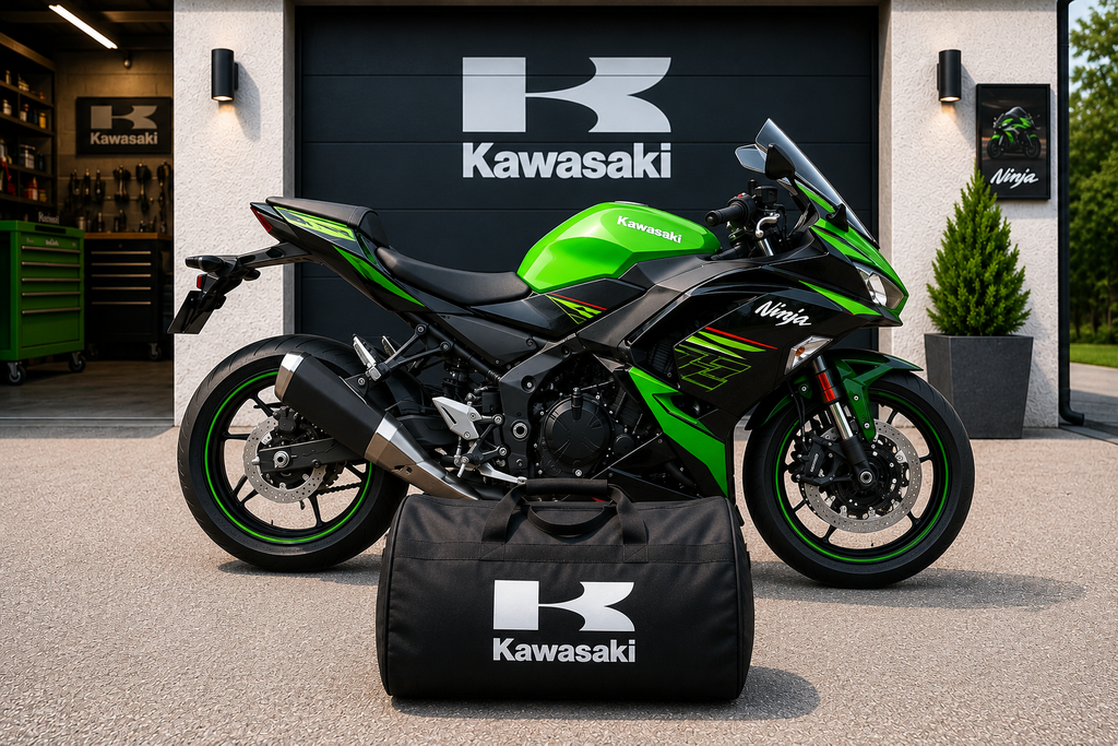 Kawasaki Motorcycle Duffel Bag – Premium Travel & Riding Gear Bag