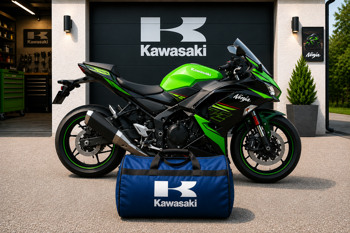 Kawasaki Motorcycle Duffel Bag – Premium Travel & Riding Gear Bag