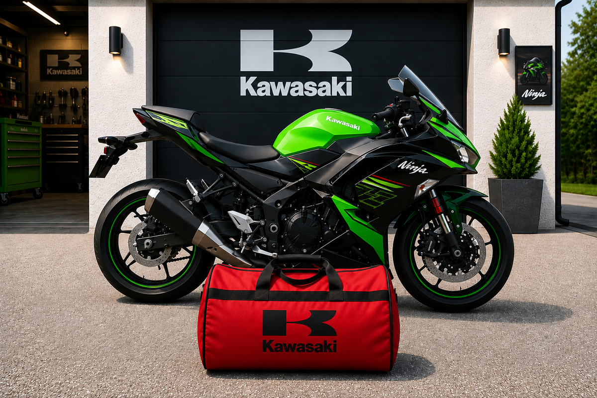 Kawasaki Motorcycle Duffel Bag – Premium Travel & Riding Gear Bag