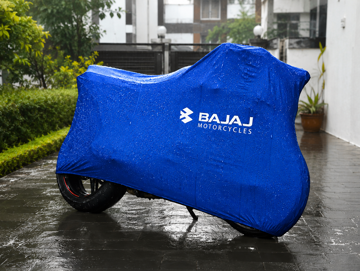 BAJAJ Custom-Fit Outdoor Motorcycle Cover – Waterproof All-Weather Protection