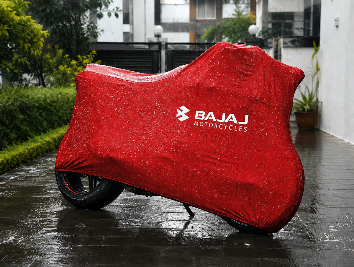 BAJAJ Custom-Fit Outdoor Motorcycle Cover – Waterproof All-Weather Protection