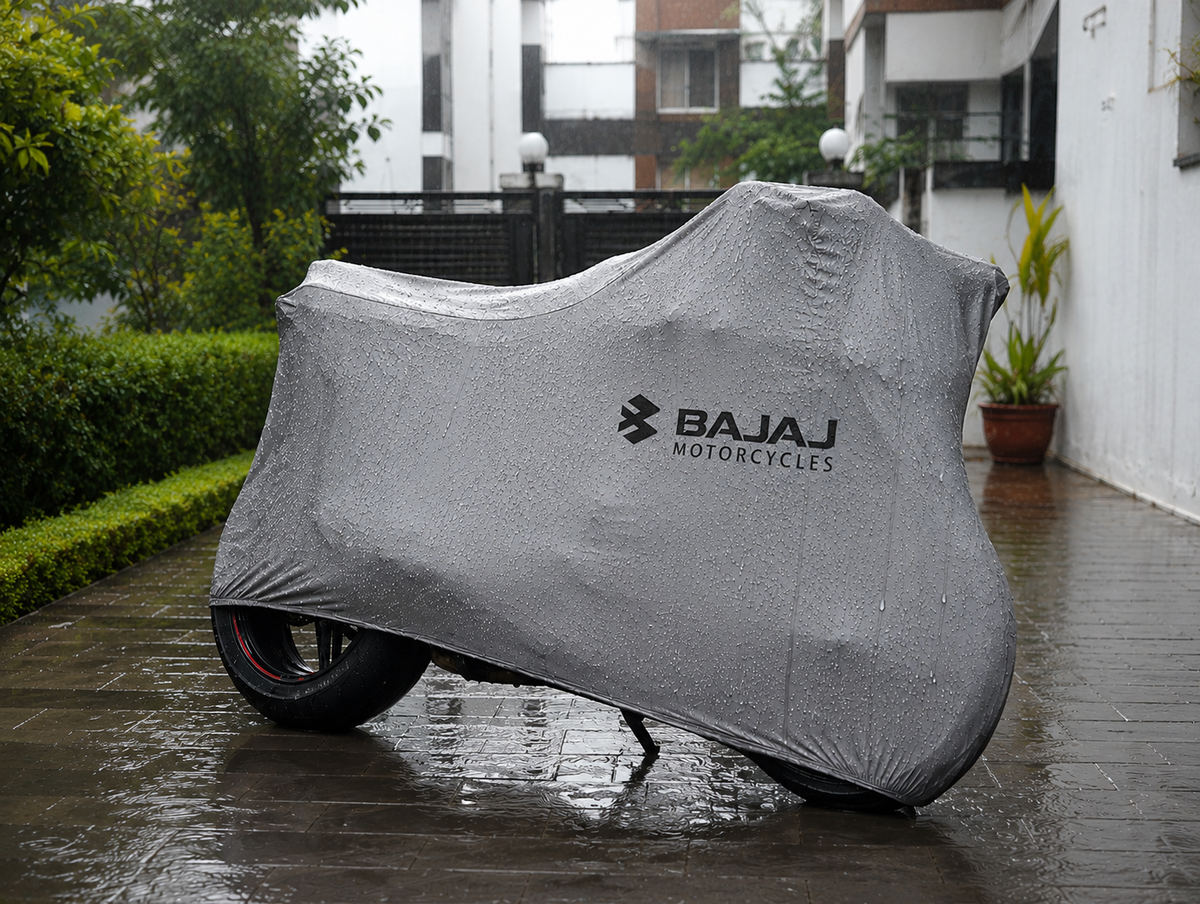 BAJAJ Custom-Fit Outdoor Motorcycle Cover – Waterproof All-Weather Protection