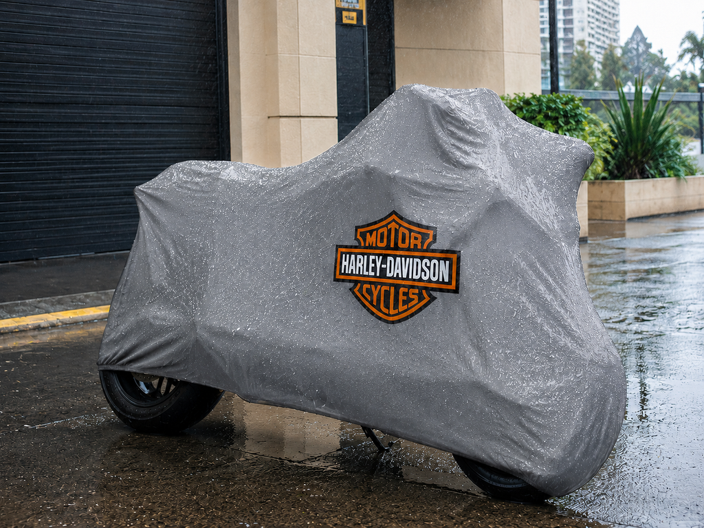 Harley-Davidson Custom-Fit Outdoor Motorcycle Cover – Waterproof All-Weather Protection