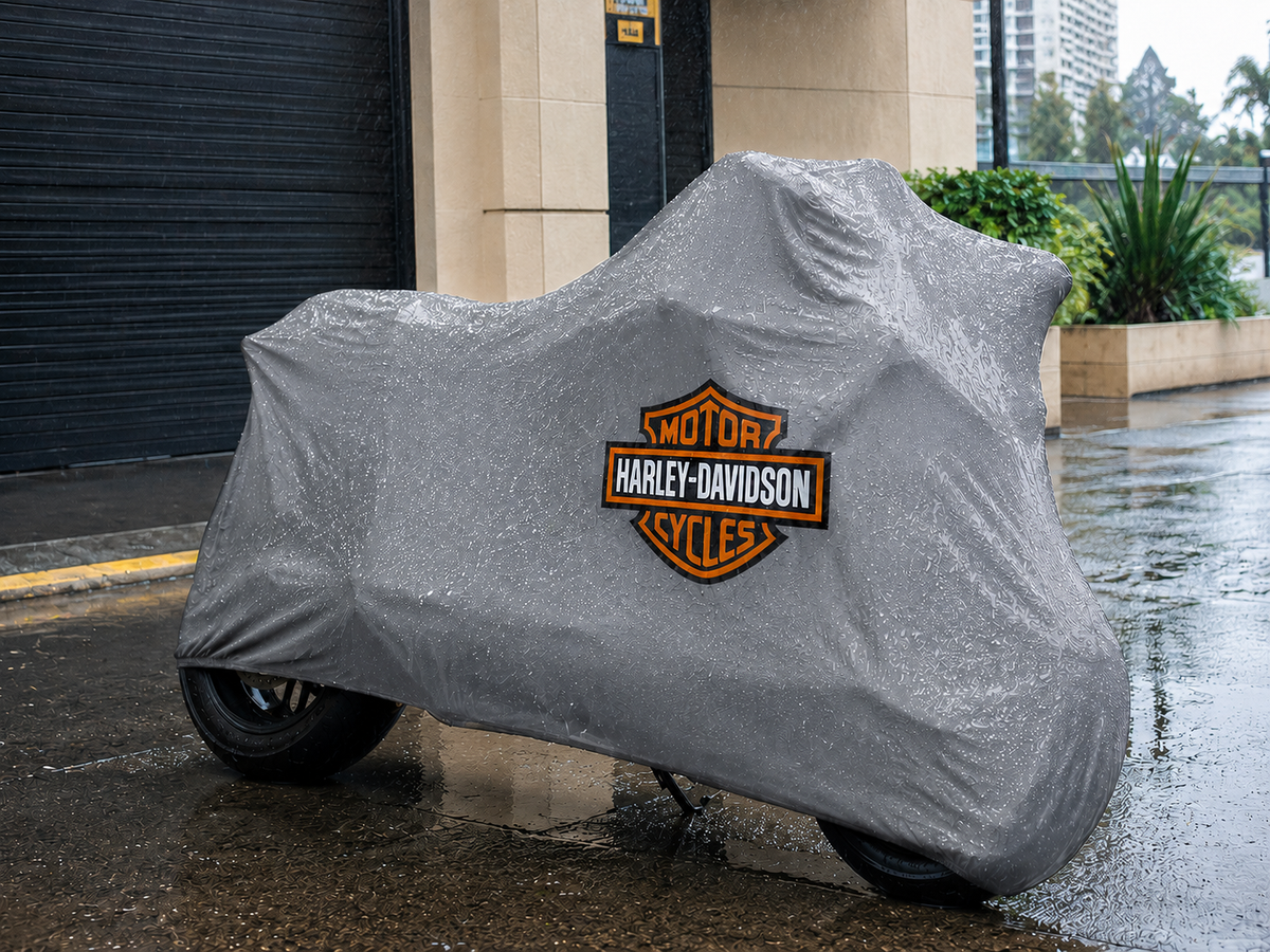 Harley-Davidson Custom-Fit Outdoor Motorcycle Cover – Waterproof All-Weather Protection
