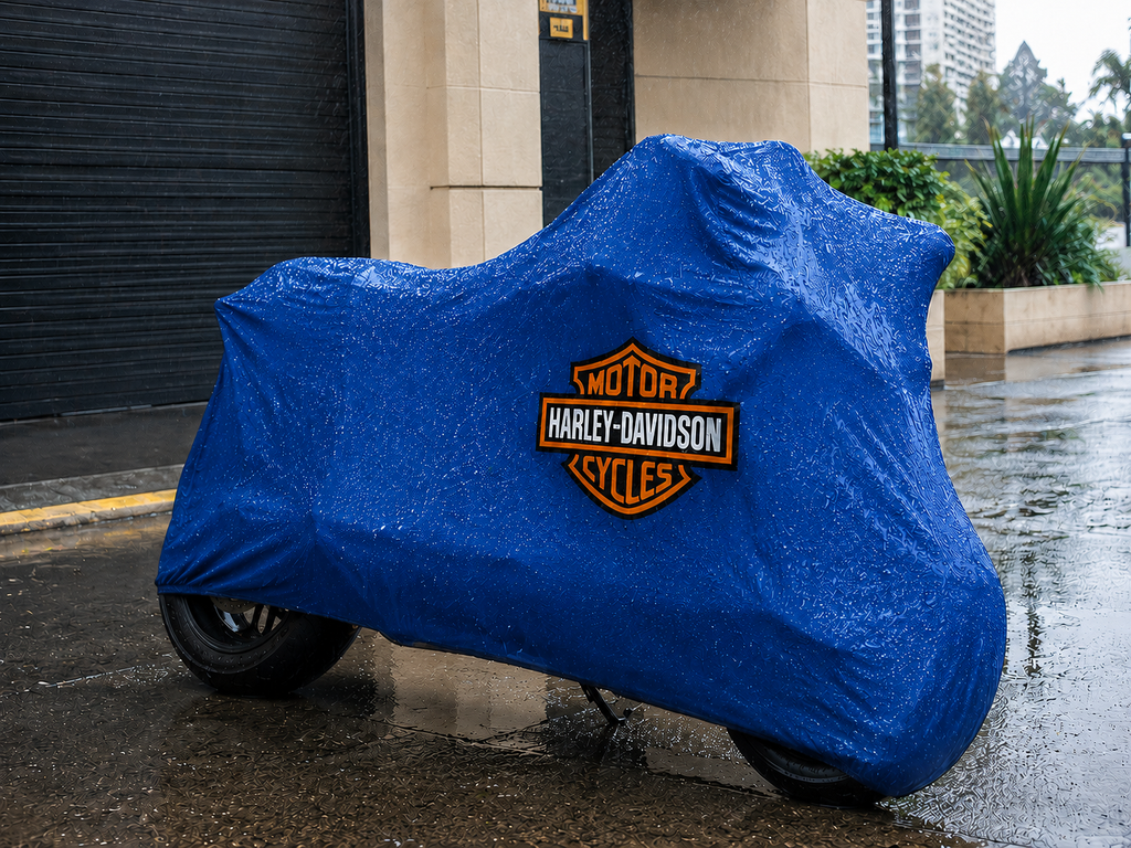 Harley-Davidson Custom-Fit Outdoor Motorcycle Cover – Waterproof All-Weather Protection