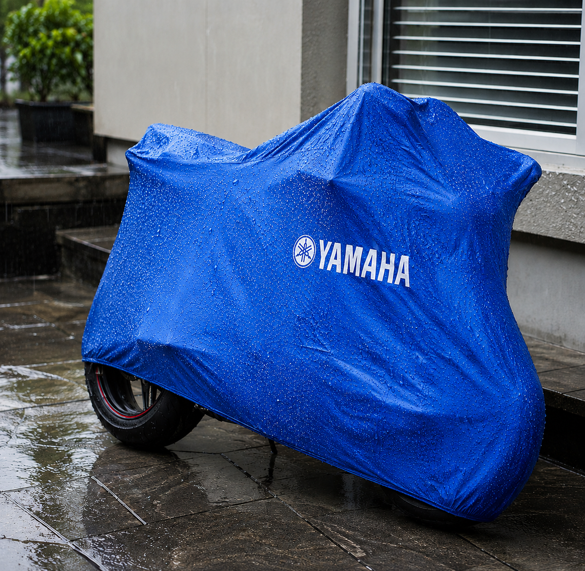 YAMAHA Custom-Fit Outdoor Motorcycle Cover – Waterproof All-Weather Protection