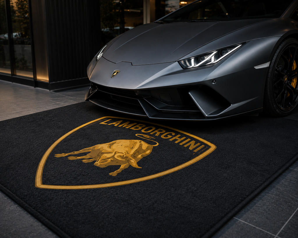 Lamborghini Garage Floor Mat 5x7 FT (60x87 Inches)