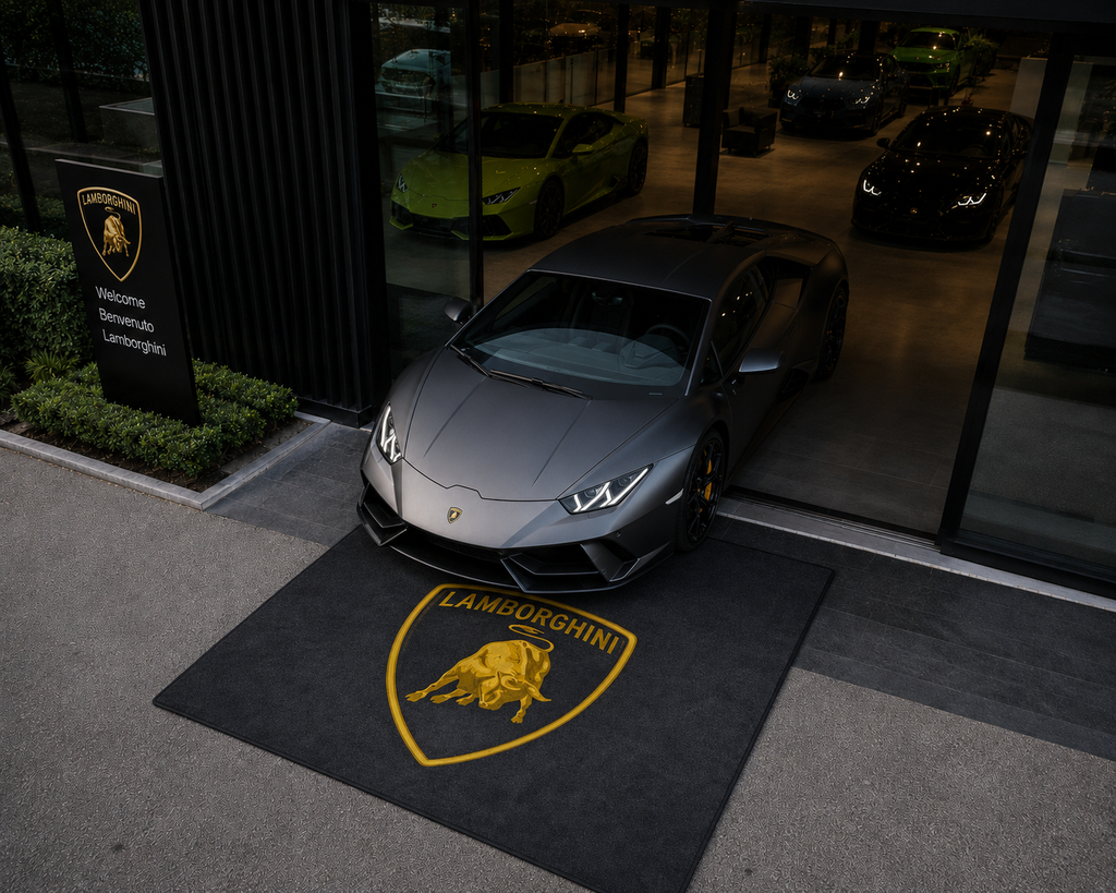 Lamborghini Garage Floor Mat 5x7 FT (60x87 Inches)