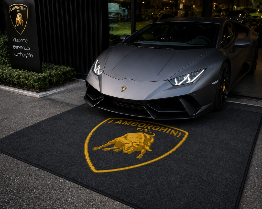 Lamborghini Garage Floor Mat 5x7 FT (60x87 Inches)