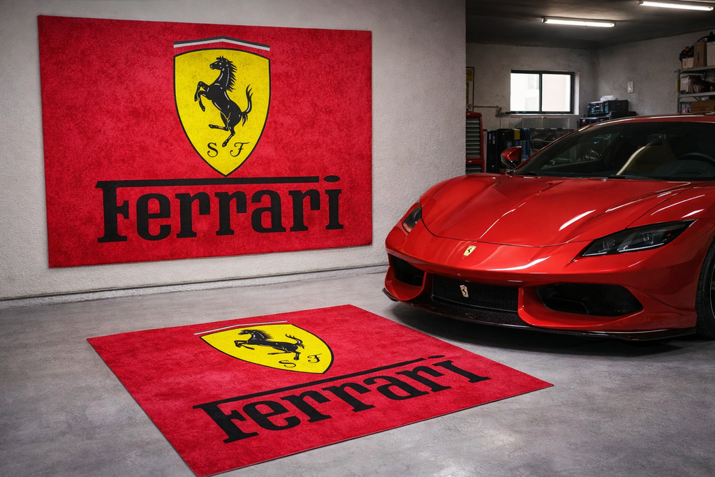 Ferrari Garage Floor Mat 5x7 FT (60x87 Inches)