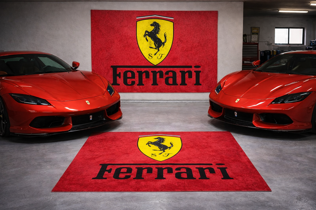 Ferrari Garage Floor Mat 5x7 FT (60x87 Inches)
