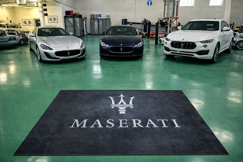 Maserati Garage Floor Mat 5x7 FT (60x87 Inches)