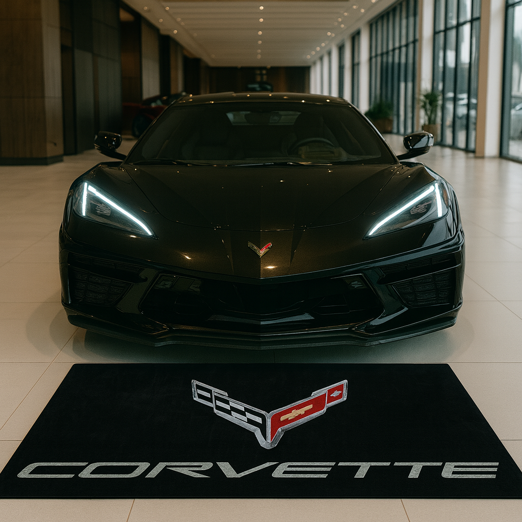 Corvette Garage Floor Mat 5x7 FT (60x87 Inches)