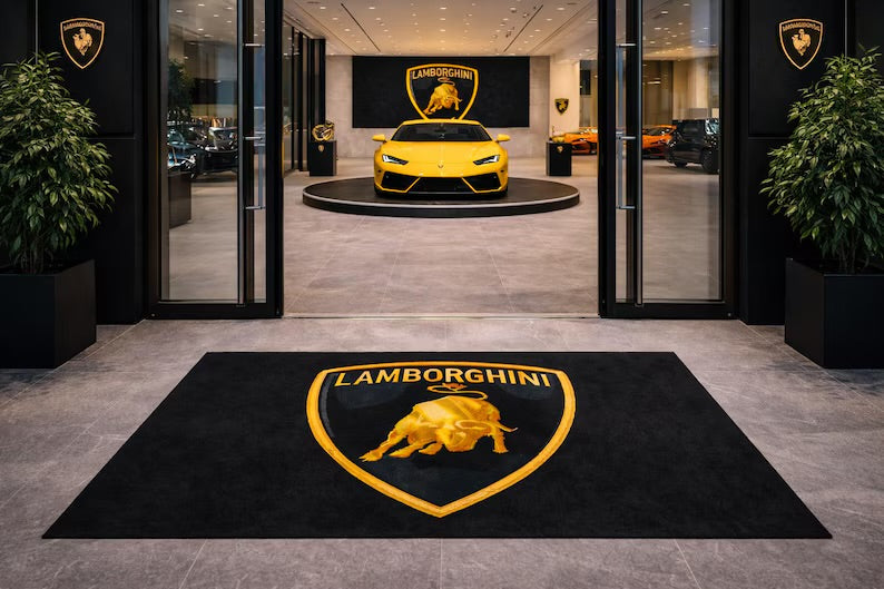 Lamborghini Garage Floor Mat 5x7 FT (60x87 Inches)