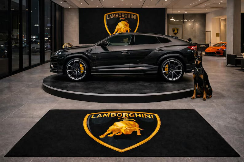 Lamborghini Garage Floor Mat 5x7 FT (60x87 Inches)