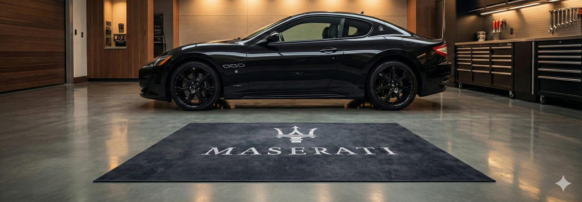 Maserati Garage Floor Mat 5x7 FT (60x87 Inches)