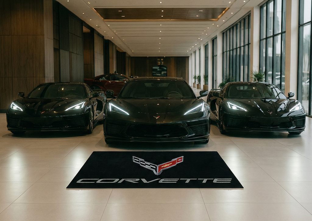Corvette Garage Floor Mat 5x7 FT (60x87 Inches)