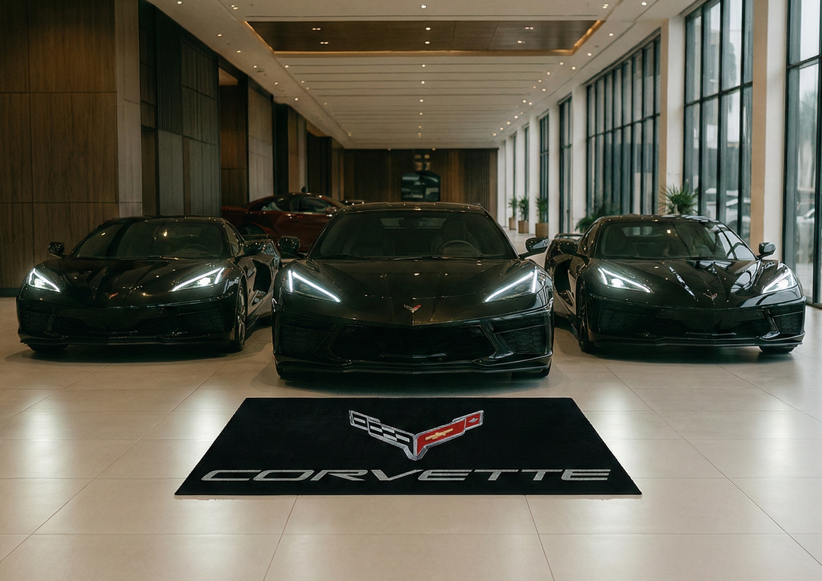 Corvette Garage Floor Mat 5x7 FT (60x87 Inches)