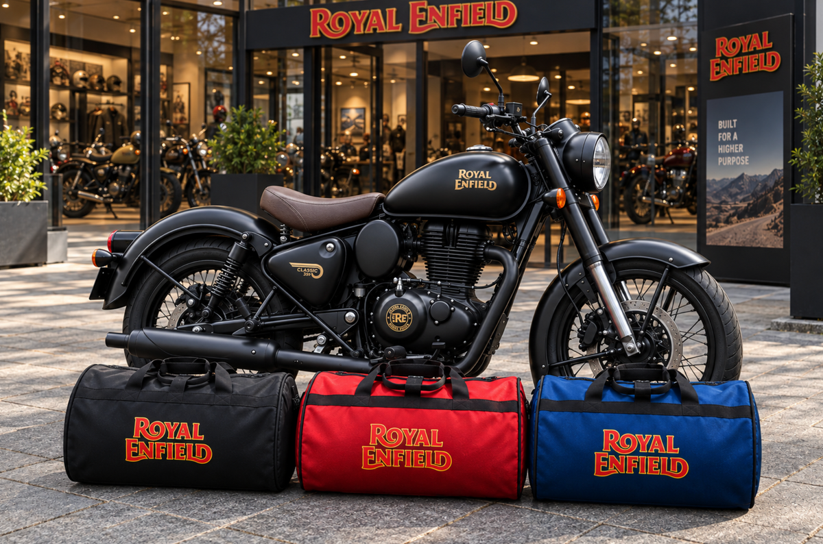 Royal Enfield Motorcycle Duffel Bag – Premium Travel & Riding Gear Bag