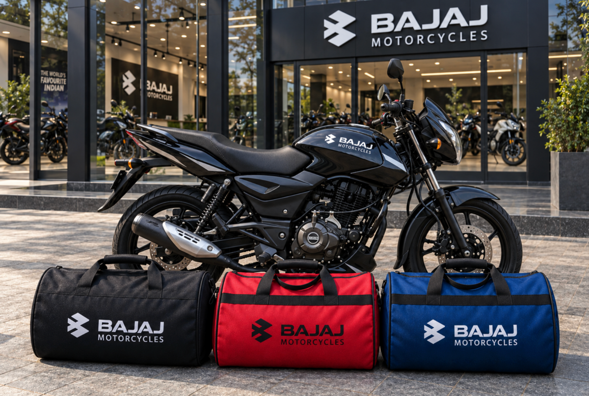 BAJAJ Motorcycle Duffel Bag – Premium Travel & Riding Gear Bag