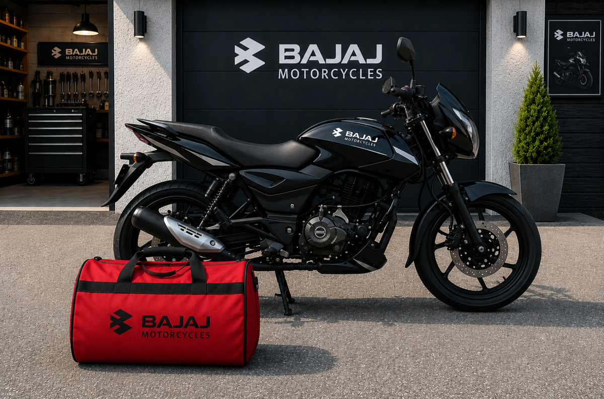 BAJAJ Motorcycle Duffel Bag – Premium Travel & Riding Gear Bag