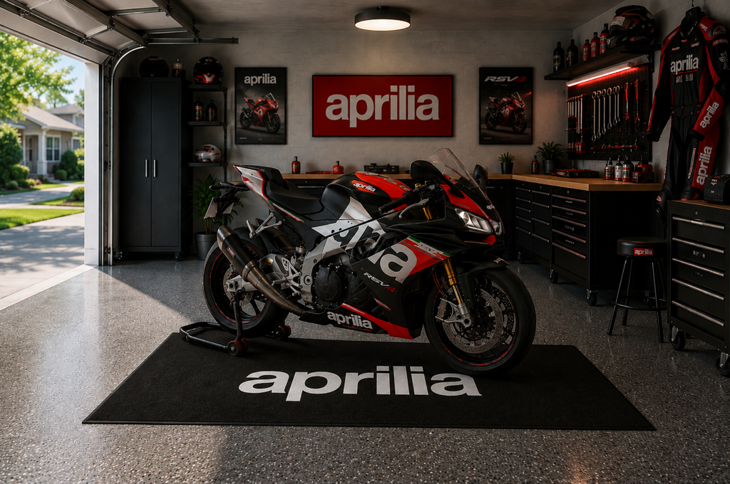 Aprilia Motorcycle Garage Mat – Premium Garage Floor Protection 32x87 Inch