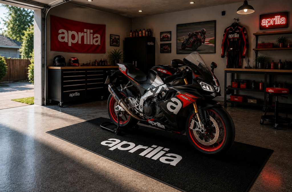 Aprilia Motorcycle Garage Mat – Premium Garage Floor Protection 32x87 Inch