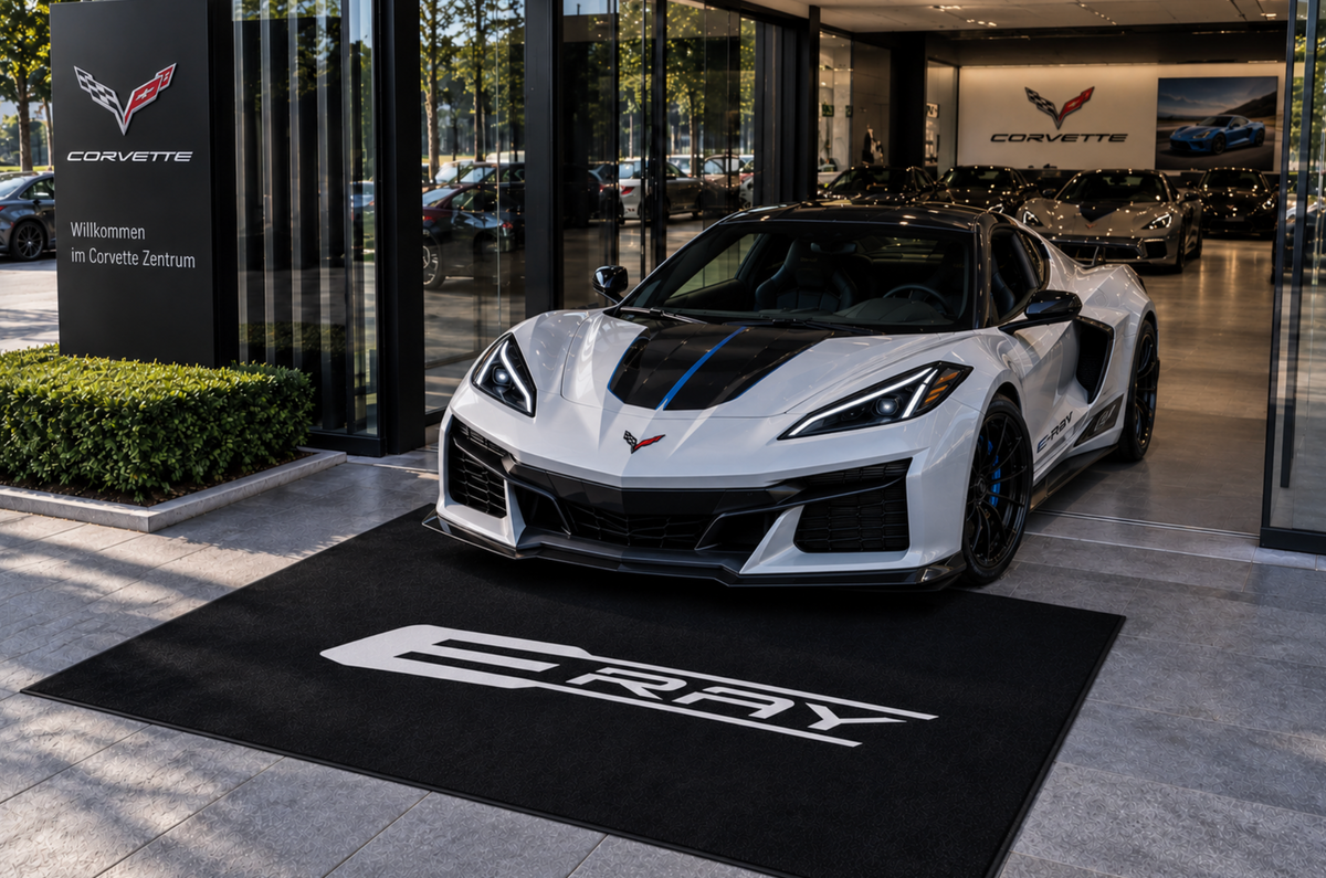Corvette Rug ( Jake Skull-Stingray-ZR1-Z51-E RAY-GRAND SPORT-Z06-C8.R ), (60x87 Inches)